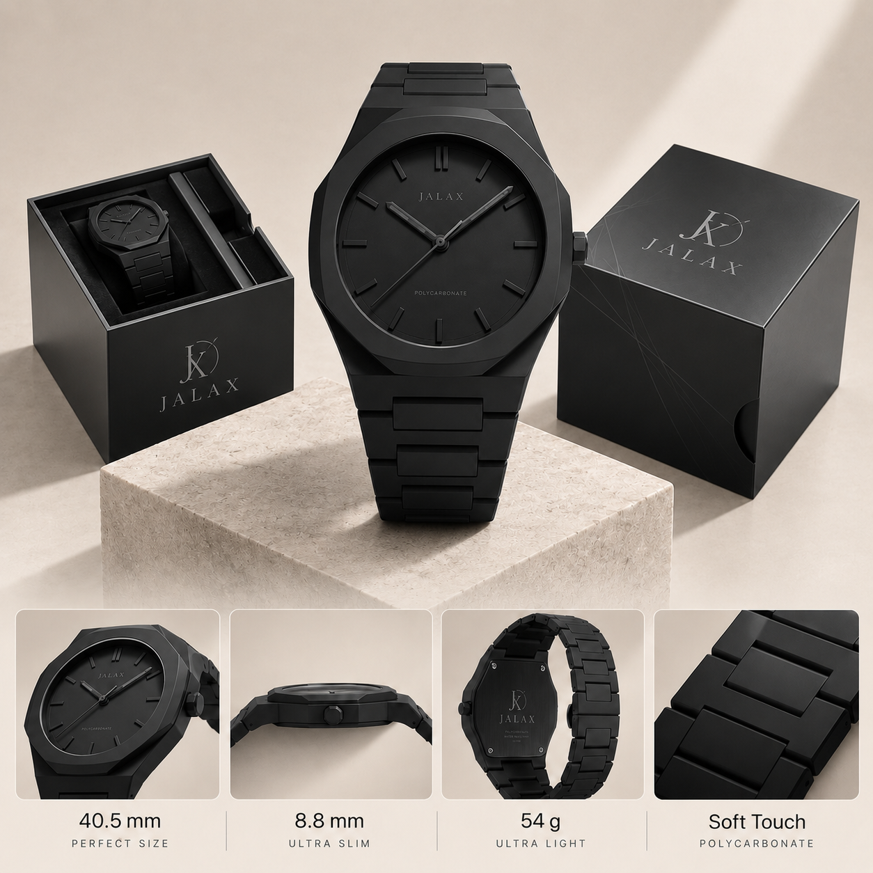 Polycarbon Unisex Luxury Watch, Polycarbonate Quartz Movement, Polycarbonate Strap - Copy Watch